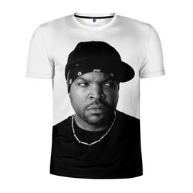 Мужская футболка 3D спортивная с принтом Ice Cube в Петрозаводске, 100% полиэстер с улучшенными характеристиками | приталенный силуэт, круглая горловина, широкие плечи, сужается к линии бедра | Тематика изображения на принте: cube | hiphop | ice | legend | nwa | rap | рэп