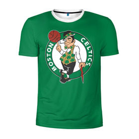 Мужская футболка 3D спортивная с принтом Boston Celtics в Петрозаводске, 100% полиэстер с улучшенными характеристиками | приталенный силуэт, круглая горловина, широкие плечи, сужается к линии бедра | Тематика изображения на принте: boston | boston celtics | celtics | nba | баскетбол | бостон | нба | селтикс