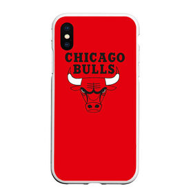 Чехол для iPhone XS Max матовый с принтом Chicago Bulls в Петрозаводске, Силикон | Область печати: задняя сторона чехла, без боковых панелей | bulls | chicago | chicago bulls | nba | баскетбол | буллз | нба | чикаго буллз