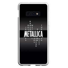 Чехол для Samsung S10E с принтом Участники группы Metallica в Петрозаводске, Силикон | Область печати: задняя сторона чехла, без боковых панелей | metallica | группа | джеймс хэтфилд | кирк хэмметт | ларс ульрих | метал | металика | металлика | миталика | музыка | роберт трухильо | рок | трэш | трэшметал | хард | хардрок | хеви | хевиметал