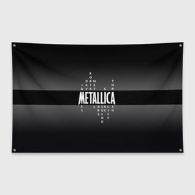 Флаг-баннер с принтом Участники группы Metallica в Петрозаводске, 100% полиэстер | размер 67 х 109 см, плотность ткани — 95 г/м2; по краям флага есть четыре люверса для крепления | metallica | группа | джеймс хэтфилд | кирк хэмметт | ларс ульрих | метал | металика | металлика | миталика | музыка | роберт трухильо | рок | трэш | трэшметал | хард | хардрок | хеви | хевиметал