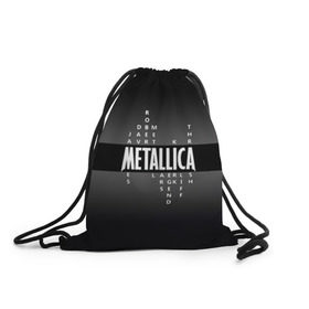 Рюкзак-мешок 3D с принтом Участники группы Metallica в Петрозаводске, 100% полиэстер | плотность ткани — 200 г/м2, размер — 35 х 45 см; лямки — толстые шнурки, застежка на шнуровке, без карманов и подкладки | metallica | группа | джеймс хэтфилд | кирк хэмметт | ларс ульрих | метал | металика | металлика | миталика | музыка | роберт трухильо | рок | трэш | трэшметал | хард | хардрок | хеви | хевиметал