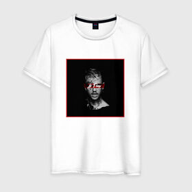 Мужская футболка хлопок с принтом Lil Peep в Петрозаводске, 100% хлопок | прямой крой, круглый вырез горловины, длина до линии бедер, слегка спущенное плечо. | lil peep
lil
peep