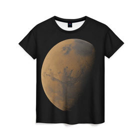 Женская футболка 3D с принтом Марс в Петрозаводске, 100% полиэфир ( синтетическое хлопкоподобное полотно) | прямой крой, круглый вырез горловины, длина до линии бедер | elon musk | space x | spacex | будущее | вселенная | вулкан | долина | илон маск | космические | космос | красная планета | кратер | маринер | марсиане | марсианин | небес | новый дом | путешествия | роскосмос