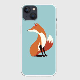 Чехол для iPhone 13 с принтом Лисичка минималистичная в Петрозаводске,  |  | firefox | fox | low | lowpoly | poly | redfox | лис | лиса | лисица | лисонька | лоуполи | минимализм | огнелис