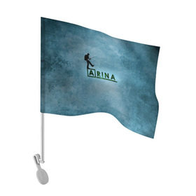 Флаг для автомобиля с принтом Арина в стиле Доктор Хаус в Петрозаводске, 100% полиэстер | Размер: 30*21 см | house | m.d. | бирюзовый