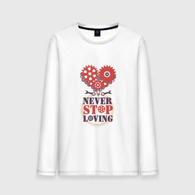 Мужской лонгслив хлопок с принтом Never Stop Loving в Петрозаводске, 100% хлопок |  | 14 февраля | loving | never | stop | вечная | влюбленных | всех | годовщина | день | железное | любить | любовь | механическое | молодожены | на века | навсегда | не | не остановить | не остановишь | не перестанет