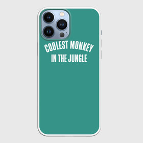 Чехол для iPhone 13 Pro Max с принтом Coolest monkey in the jungle в Петрозаводске,  |  | Тематика изображения на принте: blackface | блэкфэйс | в джунглях | крутая | обезьяна | самая крутая обезьяна