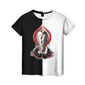 Женская футболка 3D с принтом Kurona & Nashiro (Tokyo Ghoul) в Петрозаводске, 100% полиэфир ( синтетическое хлопкоподобное полотно) | прямой крой, круглый вырез горловины, длина до линии бедер | kurona yasuhisa | nashiro yasuhisa | курона ясухиса | наширо ясухиса