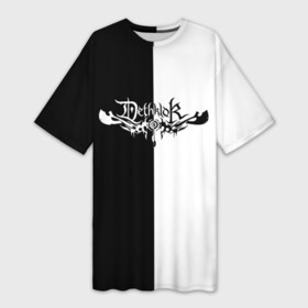 Платье-футболка 3D с принтом Dethklok в Петрозаводске,  |  | dethklok | metalocalypse | the dethalbum | брендон смолл | группа | детклок | детхклок | детхлок | джин хоглан | дэт | мелодик | мёрдерфейс | метал | металлопокалипсис | пиклз | рок | эксплоужен