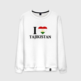 Мужской свитшот хлопок с принтом Я люблю Таджикистан в Петрозаводске, 100% хлопок |  | tajik | tajikisan | tj | tjk | таджик | таджики | таджикистан | точикон