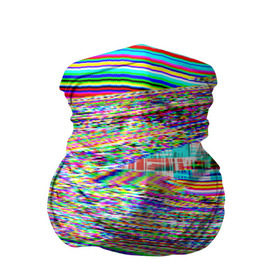 Бандана-труба 3D с принтом Точечная психоделика в Петрозаводске, 100% полиэстер, ткань с особыми свойствами — Activecool | плотность 150‒180 г/м2; хорошо тянется, но сохраняет форму | глитч | глич | полосы | разводы
