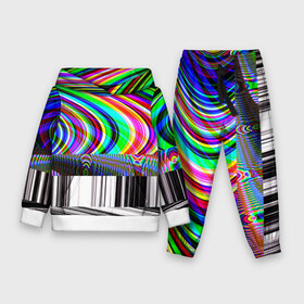 Детский костюм 3D (с толстовкой) с принтом Psyhodelic style в Петрозаводске,  |  | abstraction | color | optical | pattern | tie dye | абстракция | краска | краски | линии | оптический | паттерн | полосы | психоделика | узор