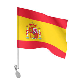Флаг для автомобиля с принтом Флаг сборной Испании в Петрозаводске, 100% полиэстер | Размер: 30*21 см | испания | флаг испании