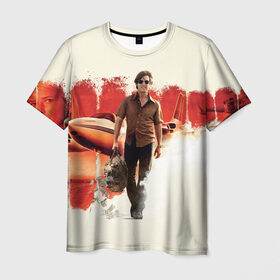 Мужская футболка 3D с принтом Том Круз в Петрозаводске, 100% полиэфир | прямой крой, круглый вырез горловины, длина до линии бедер | american made | tom cruise | сделано в америке