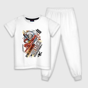 Детская пижама хлопок с принтом Юрий Гагарин в Петрозаводске, 100% хлопок |  брюки и футболка прямого кроя, без карманов, на брюках мягкая резинка на поясе и по низу штанин
 | 12 апреля | в космосе | день | космонавт | космонавтики | первый | человек