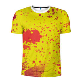 Мужская футболка 3D спортивная с принтом Summer color в Петрозаводске, 100% полиэстер с улучшенными характеристиками | приталенный силуэт, круглая горловина, широкие плечи, сужается к линии бедра | 
