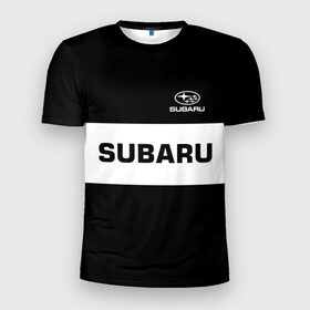 Мужская футболка 3D спортивная с принтом SUBARU SPORT в Петрозаводске, 100% полиэстер с улучшенными характеристиками | приталенный силуэт, круглая горловина, широкие плечи, сужается к линии бедра | Тематика изображения на принте: subaru | автомобильные | машины | субару