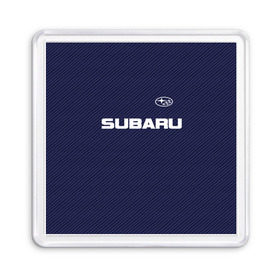 Магнит 55*55 с принтом SUBARU CARBON в Петрозаводске, Пластик | Размер: 65*65 мм; Размер печати: 55*55 мм | Тематика изображения на принте: subaru | автомобильные | машины | субару