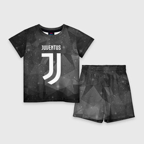 Детский костюм с шортами 3D с принтом Juventus Cosmos в Петрозаводске,  |  | football | italia | juve | juventus | logo | sport | арт | италия | лига | лого | спорт | текстура | фк | футбол | футбольный клуб | эмблема | ювентус