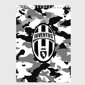 Скетчбук с принтом FC Juventus Camouflage в Петрозаводске, 100% бумага
 | 48 листов, плотность листов — 100 г/м2, плотность картонной обложки — 250 г/м2. Листы скреплены сверху удобной пружинной спиралью | Тематика изображения на принте: football | italia | juve | juventus | logo | sport | арт | италия | лига | лого | спорт | текстура | фк | футбол | футбольный клуб | эмблема | ювентус