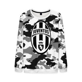 Мужской свитшот 3D с принтом FC Juventus Camouflage в Петрозаводске, 100% полиэстер с мягким внутренним слоем | круглый вырез горловины, мягкая резинка на манжетах и поясе, свободная посадка по фигуре | football | italia | juve | juventus | logo | sport | арт | италия | лига | лого | спорт | текстура | фк | футбол | футбольный клуб | эмблема | ювентус