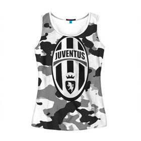 Женская майка 3D с принтом FC Juventus Camouflage в Петрозаводске, 100% полиэстер | круглая горловина, прямой силуэт, длина до линии бедра | football | italia | juve | juventus | logo | sport | арт | италия | лига | лого | спорт | текстура | фк | футбол | футбольный клуб | эмблема | ювентус