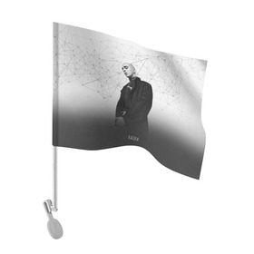 Флаг для автомобиля с принтом Хаски Geometry в Петрозаводске, 100% полиэстер | Размер: 30*21 см | rap | дмитрий кузнецов | рэп | рэпер | хаски