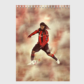 Скетчбук с принтом Ronaldinho в Петрозаводске, 100% бумага
 | 48 листов, плотность листов — 100 г/м2, плотность картонной обложки — 250 г/м2. Листы скреплены сверху удобной пружинной спиралью | ronaldinho | роналдиньо | роналдинью | рональдиньо