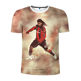 Мужская футболка 3D спортивная с принтом Ronaldinho в Петрозаводске, 100% полиэстер с улучшенными характеристиками | приталенный силуэт, круглая горловина, широкие плечи, сужается к линии бедра | ronaldinho | роналдиньо | роналдинью | рональдиньо