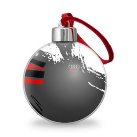Ёлочный шар с принтом AUDI SPORT в Петрозаводске, Пластик | Диаметр: 77 мм | Тематика изображения на принте: audi | ауди | марка | машины