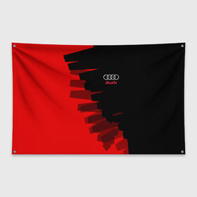 Флаг-баннер с принтом AUDI SPORT в Петрозаводске, 100% полиэстер | размер 67 х 109 см, плотность ткани — 95 г/м2; по краям флага есть четыре люверса для крепления | audi | ауди | марка | машины