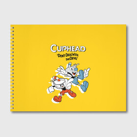 Альбом для рисования с принтом Cuphead в Петрозаводске, 100% бумага
 | матовая бумага, плотность 200 мг. | cuphead | капхед | компьтерная игра