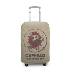 Чехол для чемодана 3D с принтом Cuphead в Петрозаводске, 86% полиэфир, 14% спандекс | двустороннее нанесение принта, прорези для ручек и колес | cuphead | капхед | компьтерная игра