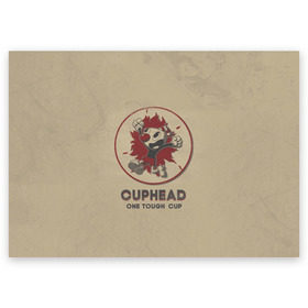 Поздравительная открытка с принтом Cuphead в Петрозаводске, 100% бумага | плотность бумаги 280 г/м2, матовая, на обратной стороне линовка и место для марки
 | Тематика изображения на принте: cuphead | капхед | компьтерная игра