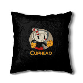 Подушка 3D с принтом Cuphead в Петрозаводске, наволочка – 100% полиэстер, наполнитель – холлофайбер (легкий наполнитель, не вызывает аллергию). | состоит из подушки и наволочки. Наволочка на молнии, легко снимается для стирки | cuphead | капхед | компьтерная игра