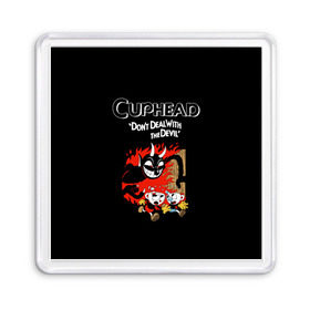 Магнит 55*55 с принтом Cuphead в Петрозаводске, Пластик | Размер: 65*65 мм; Размер печати: 55*55 мм | cuphead | капхед | компьтерная игра