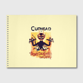 Альбом для рисования с принтом Cuphead в Петрозаводске, 100% бумага
 | матовая бумага, плотность 200 мг. | cuphead | капхед | компьтерная игра