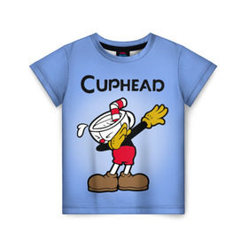 Детская футболка 3D с принтом Cuphead в Петрозаводске, 100% гипоаллергенный полиэфир | прямой крой, круглый вырез горловины, длина до линии бедер, чуть спущенное плечо, ткань немного тянется | cuphead | капхед | компьтерная игра