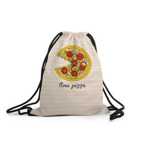 Рюкзак-мешок 3D с принтом One love, One pizza в Петрозаводске, 100% полиэстер | плотность ткани — 200 г/м2, размер — 35 х 45 см; лямки — толстые шнурки, застежка на шнуровке, без карманов и подкладки | 14 февраля | love | pizza | valentine | любовь