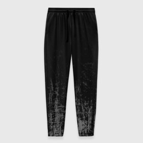 Мужские брюки 3D с принтом Black Grunge в Петрозаводске, 100% полиэстер | манжеты по низу, эластичный пояс регулируется шнурком, по бокам два кармана без застежек, внутренняя часть кармана из мелкой сетки | grunge | абстракция | гранж | черный
