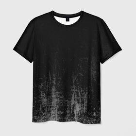 Мужская футболка 3D с принтом Black Grunge в Петрозаводске, 100% полиэфир | прямой крой, круглый вырез горловины, длина до линии бедер | grunge | абстракция | гранж | черный