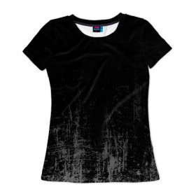Женская футболка 3D с принтом Black Grunge в Петрозаводске, 100% полиэфир ( синтетическое хлопкоподобное полотно) | прямой крой, круглый вырез горловины, длина до линии бедер | grunge | абстракция | гранж | черный
