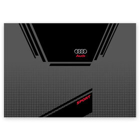Поздравительная открытка с принтом AUDI SPORT в Петрозаводске, 100% бумага | плотность бумаги 280 г/м2, матовая, на обратной стороне линовка и место для марки
 | audi | автомобиль | автомобильные | ауди | машины