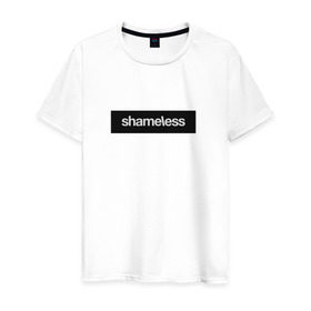 Мужская футболка хлопок с принтом Shameless в Петрозаводске, 100% хлопок | прямой крой, круглый вырез горловины, длина до линии бедер, слегка спущенное плечо. | shameless. | бесстыдники | бесстыжие | бесстыжих