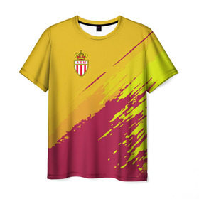 Мужская футболка 3D с принтом Monaco 2018 original в Петрозаводске, 100% полиэфир | прямой крой, круглый вырез горловины, длина до линии бедер | football | soccer | монако