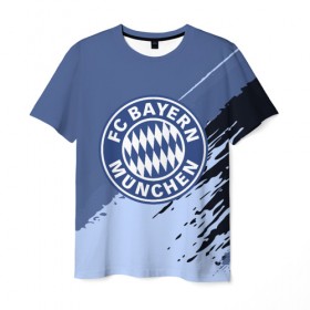 Мужская футболка 3D с принтом FC Bayern Munchen style в Петрозаводске, 100% полиэфир | прямой крой, круглый вырез горловины, длина до линии бедер | football | soccer | байерн
