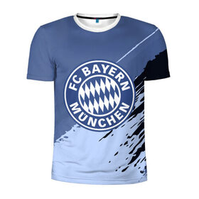 Мужская футболка 3D спортивная с принтом FC Bayern Munchen style в Петрозаводске, 100% полиэстер с улучшенными характеристиками | приталенный силуэт, круглая горловина, широкие плечи, сужается к линии бедра | Тематика изображения на принте: football | soccer | байерн