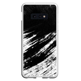 Чехол для Samsung S10E с принтом abstraction black&white в Петрозаводске, Силикон | Область печати: задняя сторона чехла, без боковых панелей | abstraction | watercolor | абстракция красок | акварель | брызги красок | живопись | краска | потертость красок | размытые краски | текстуры | черно белый | яркие | яркие краски