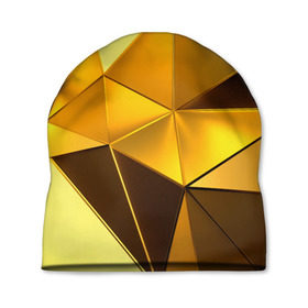 Шапка 3D с принтом Gold texture в Петрозаводске, 100% полиэстер | универсальный размер, печать по всей поверхности изделия | 